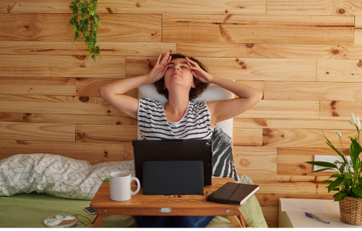 Télétravail depuis son lit
